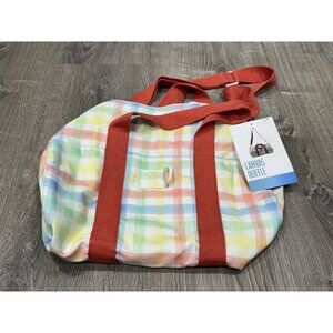 New Plaid Canvas Colorful Duffle Bah LF10